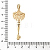 Brass Micro Pave Cubic Zirconia Big Pendants KK-B147-04G-08-3