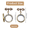 2Pcs Bowknot Brass Brooch JEWB-FH00026-2