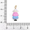 304 Stainless Steel Enamel Pendants STAS-F358-01G-10-3