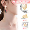 20Pcs Brass Heart Stud Earring Findings KK-BBC0004-89-2