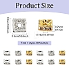 90Pcs 3 Colors Brass Rhinestone Spacer Beads KK-YW0004-58-2