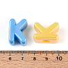 UV Plating Opaque Acrylic European Beads OACR-M027-03K-4