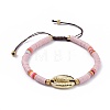 Nylon Thread Braided Beads Bracelets BJEW-JB04554-M-3