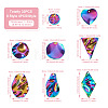 Craftdady 32Pcs 8 Style Rainbow Color 304 Stainless Steel Pendants STAS-CD0001-28-10