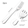 Globleland 1 Set 2Pcs 304 Stainless Steel Fork AJEW-GL0001-19-046-2