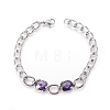304 Stainless Steel Stud Earrings & Pendant Necklaces & Link Bracelets Jewelry Sets SJEW-L135-01C-3