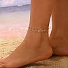 Bohemian Alloy Spiral Heart Link Chain Anklets for Women WG53D8C-02-1