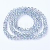 Electroplate Transparent Glass Beads Strands X-EGLA-A034-T6mm-Y05-2