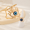 Evil Eye Alloy Resin Hollow Cuff Bangles & Cuff Rings Sets FS-WGE3CB7-01-3