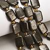 Natural Gold Pyrite/Golden Pyrite Beads Strands G-F833-L01-01-1