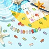 45Pcs 9 Colors Electroplate Transparent Glass Beads EGLA-YW0005-62-4