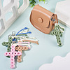 4Pcs Cotton Cross Pendant Decorations HJEW-TA00444-7