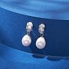 Natural Pearl Ear Studs EJEW-P286-16P-4