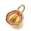 Brass Enamel Pendants KK-G605-25G-2