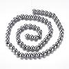 Electroplate Magnetic Synthetic Hematite Bead Strands G-A165A-4mm-04-2