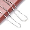 Tarnish Resistant Classic Plain 304 Stainless Steel Mens Womens Ball Chain Necklaces STAS-M174-007-3