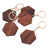 Walnut Wood Pendant Keychains KEYC-TAC0034-06C-2