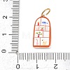 304 Stainless Steel Enamel Pendants STAS-C169-01D-3