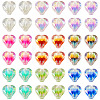 72Pcs 9 Colors UV Plating Rainbow Iridescent Acrylic Beads OACR-TA0001-48-10