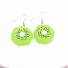 304 Stainless Steel & Resin Dangle Earrings WG56BB9-05-1
