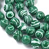 Synthetic Malachite Beads Strands G-I199-32-8mm-L-3