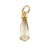Brass Micro Pave Cubic Zirconia Pendants KK-C114-25G-2