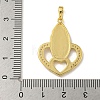 Brass Micro Pave Cubic Zirconia Pendants KK-I714-03G-3