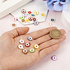 24Pcs 12 Colors Frosted Painted Colored Alloy Pendants FIND-TA0003-24-6