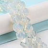 Opalite Star Cut Round Beads Strands G-M418-C19-01-3