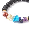 Natural & Synthetic Mixed Stone Chips Stretch Bracelets BJEW-JB08714-4