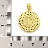 Rack Plating Brass Micro Pave Cubic Zirconia Pendants KK-C074-35G-3