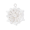 Glass Seed Beaded Snowflake Pendants PALLOY-MZ01080-01-1