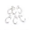 Silver Color Plated Alloy Letter Pendants PALLOY-J718-01S-C-2