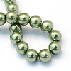 Baking Painted Pearlized Glass Pearl Round Bead Strands HY-Q330-8mm-49-4