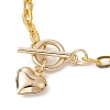 Alloy Heart Charm Bracelet with Cable Chains BJEW-JB10130-02-3