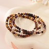 Natural Mookaite Round Bead Stretch Bracelets BJEW-L594-B05-1