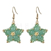 Natural Green Aventurine Dangle Earrings EJEW-JE06238-03-1