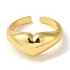 Rack Plating Brass Open Cuff Rings for Women RJEW-M162-29G-2