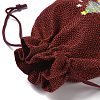 Christmas Theme Jute Cloth Storage Bags ABAG-F010-01B-08-4