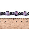 Handmade Silver Foil Glass Beads Strands FOIL-N029-08-4