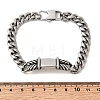304 Stainless Steel Cuban Link Chains Bracelets BJEW-A092-04P-5