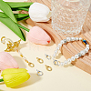 6Pcs 2 Colors Brass Spring Gate Rings KK-SC0008-02-4