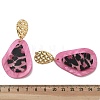 304 Stainless Steel Leopard Stud Earrings EJEW-Z084-14G-03-5