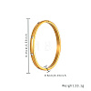 Golden Stainless Steel Micro Pave Cubic Zirconia Bangle for Women UD7429-3-2