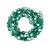 AB Color Plated Transparent Glass Beads Strands GLAA-G127-01-02H-3