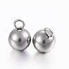 Tarnish Resistant 304 Stainless Steel Sphere Charms X-STAS-H394-11P-2