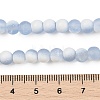 Frosted Crackle Glass Beads Strands GLAA-U001-8mm-M14-4