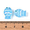Transparent Glass and Enamel Beads Strands GLAA-T034-01E-4