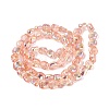 Electroplate Transparent Glass Beads Strands EGLA-N057-02A-07-2