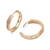 Brass Micro Pave Cubic Zirconia Hoop Earrings EJEW-M238-57KCG-2